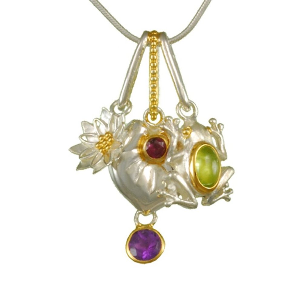 Sterling Silver Lily Pad Pendant
